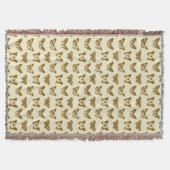 vlinderschets, chocoladebruin op beige deken (Voorkant)