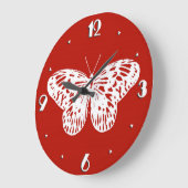Vlinderschets, diep rood en wit grote klok (Hoek)
