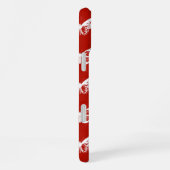 Vlinderschets, diep rood en wit iPhone hoesje (Rechterkant)