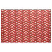 Vlinderschets, diep rood en wit stof (Yard (91,4 cm))