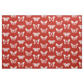 Vlinderschets, diep rood en wit stof (Fat Quarter)