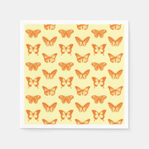 Vlinderschets, geel en oranje servetten