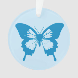 Vlinderschets, hemelsblauw en luchtblauw ornament