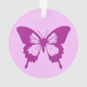 Vlinderschets, ijsroze en amethyst paars ornament (achterkant)
