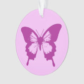 Vlinderschets, ijsroze en amethyst paars ornament (voorkant)