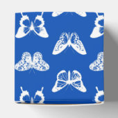 vlinderschets, kobaltblauw en wit bedankdoosjes (Bovenkant)