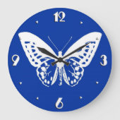 vlinderschets, kobaltblauw en wit grote klok (Voorkant)