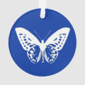 vlinderschets, kobaltblauw en wit ornament (achterkant)