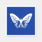 vlinderschets, kobaltblauw en wit servet (Voorkant)