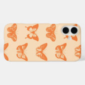vlinderschets, koraal sinaasappel Case-Mate iPhone case (Achterkant (horizontaal))