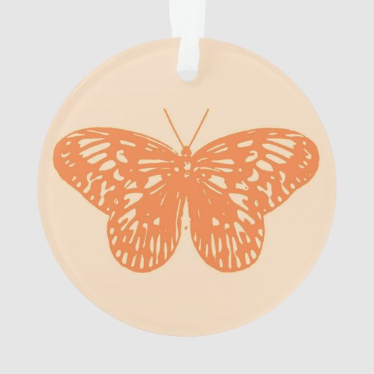 vlinderschets, koraal sinaasappel ornament (achterkant)
