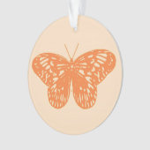 vlinderschets, koraal sinaasappel ornament (voorkant)