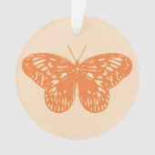 vlinderschets, koraal sinaasappel ornament (voorkant)