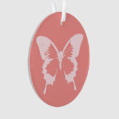 Vlinderschets, koraalroze ornament (voorkant)