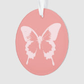 Vlinderschets, koraalroze ornament (voorkant)