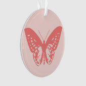 vlinderschets, koraalroze ornament (voorkant)