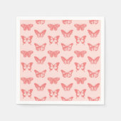 vlinderschets, koraalroze servetten (Voorkant)