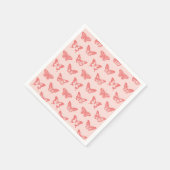vlinderschets, koraalroze servetten (Hoek)
