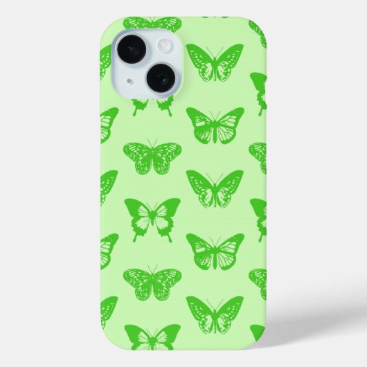 Vlinderschets, limoengroen Case-Mate iPhone case (Achterkant)