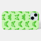 Vlinderschets, limoengroen Case-Mate iPhone case (Achterkant (horizontaal))