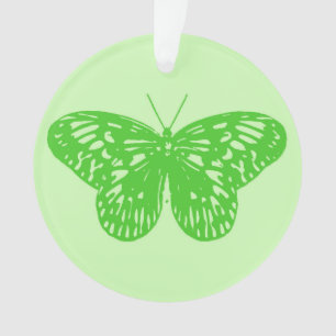 Vlinderschets, limoengroen ornament