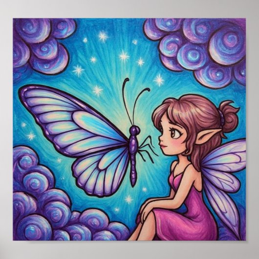 vlinderschets poster (Voorkant)