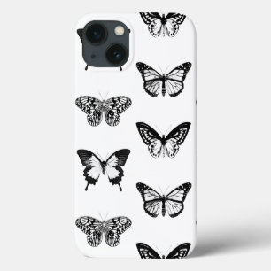 Vlinderschets, wit en zwart Case-Mate iPhone case