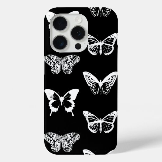 Vlinderschets, wit en zwart Case-Mate iPhone case (Achterkant)