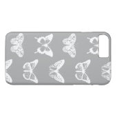 Vlinderschets, zilvergrijs en wit Case-Mate iPhone case (Achterkant (Horizontaal))