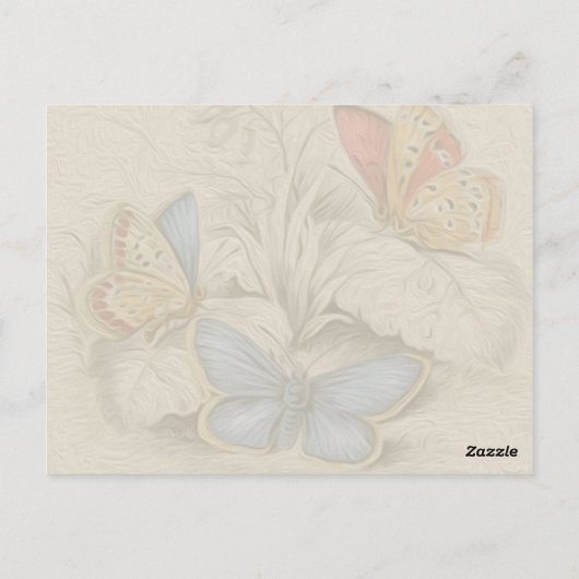 vlinderschilderrode vlinders briefkaart (Achterkant)