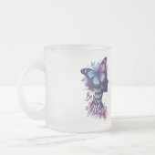 Vlindersilhouet, zelfontdekking, wees je eigen mu matglas koffiemok (Links)