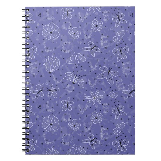 Vlindersla - naadloos patroon. notitieboek (Voorkant)