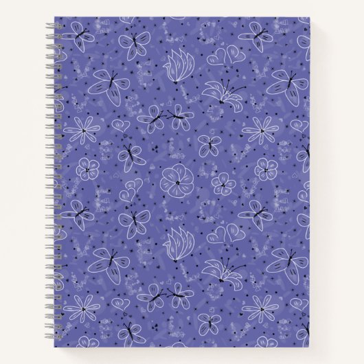 Vlindersla - naadloos patroon. notitieboek (Voorkant)