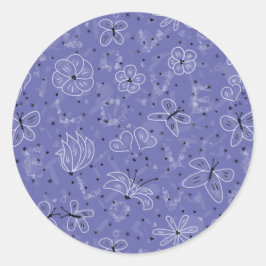 Vlindersla - naadloos patroon. ronde sticker