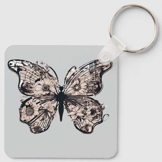 vlindersleutelhanger sleutelhanger (Achterkant)
