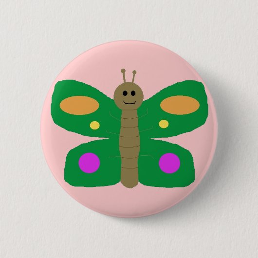 Vlinderspeld Ronde Button 5,7 Cm (Voorkant)