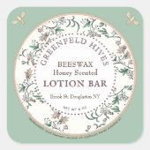  vlinderstaaf voor afdruk van bijen vierkante sticker (Voorkant)