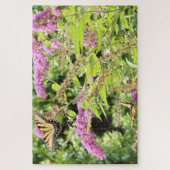 Vlinderstaarten op de struik van de vlinder legpuzzel (Verticaal)