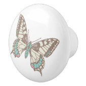 Vlinderstaartje met een schetsende kunstdeurknop keramische knop (Rechts)