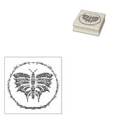 Vlinderstempel 2x2 rubberstempel (Gestempeld)