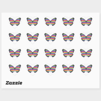 Vlinderstickers Hart Sticker