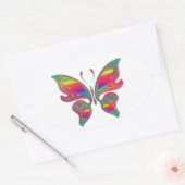 Vlinderstickers Ovale Sticker (Envelop)