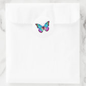 Vlinderstickers Rond Wit Ronde Sticker (Tas)