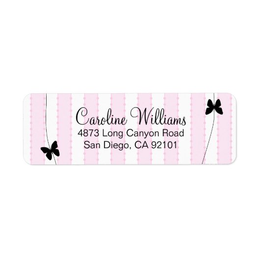 Vlinderstrepen Etiket (Voorkant)