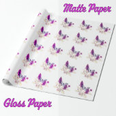 Vlinderstruik in Magenta Cadeaupapier