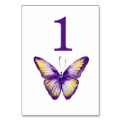 Vlindertafelnummers Paarse & Gele Waterverf Kaart (Voorkant)