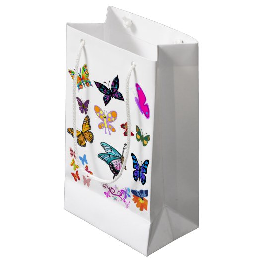 vlindertas klein cadeauzakje (Voorkant Gekanteld)