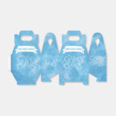 Vlindertekening Aangepaste Blauwe Waterverf Bedankdoosjes (Uitgevouwen)