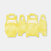 Vlindertekening Aangepaste Gele Waterverf Bedankdoosjes (Uitgevouwen)