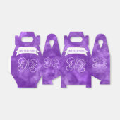 Vlindertekening Aangepaste Paarse Waterverf Bedankdoosjes (Uitgevouwen)